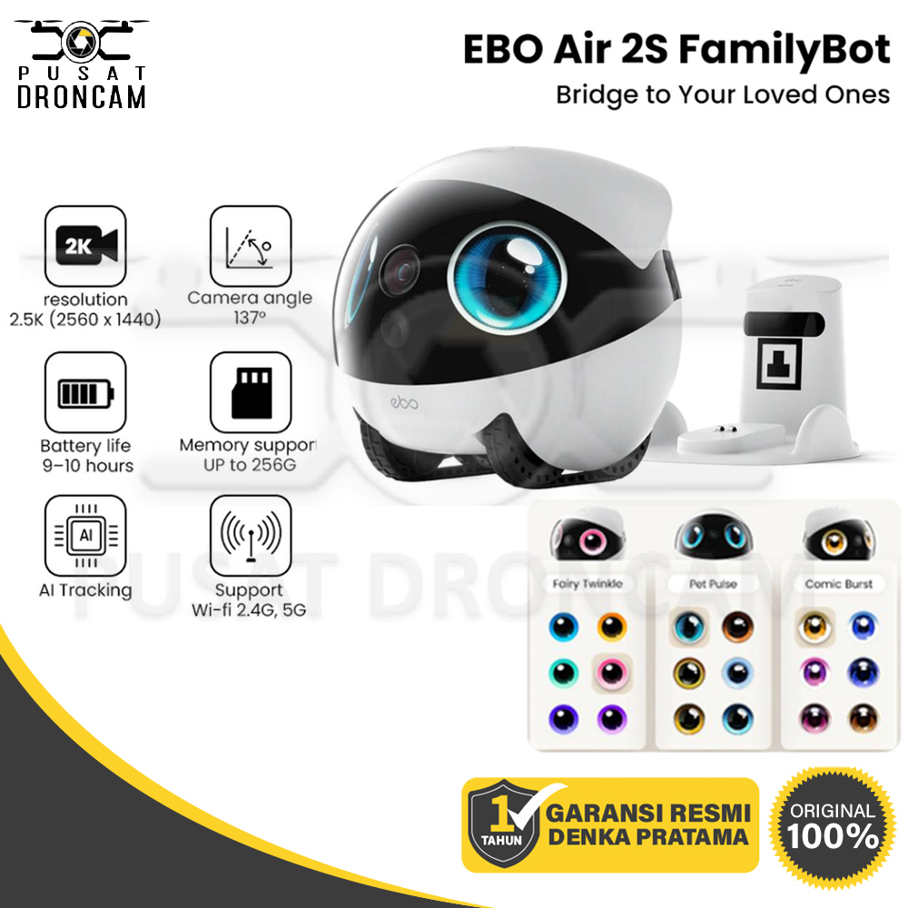 Enabot EBO Air 2S Companian Robot FamilyBot Original Resmi