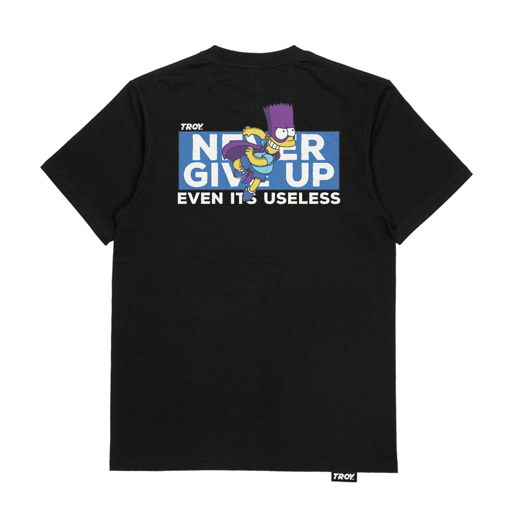 TROY COMPANY Kaos Pria Lengan Pendek - Never Give Up Tshirt MTD 2874
