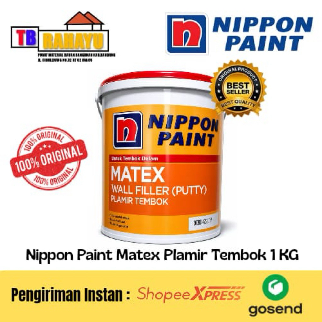Dempul Plamir Tembok Matex 1 KG, Nippon Paint Dempul Tembok 1 KG