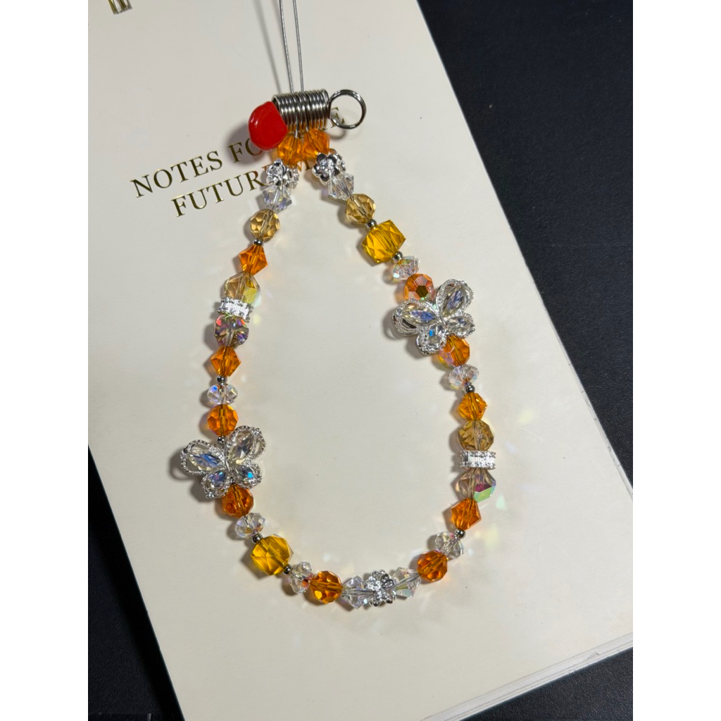 orange super fancy kristal grade swarovski ( PHONE BEADS / PHONE STRAP / GANTUNGAN HP / TALI HP / PH