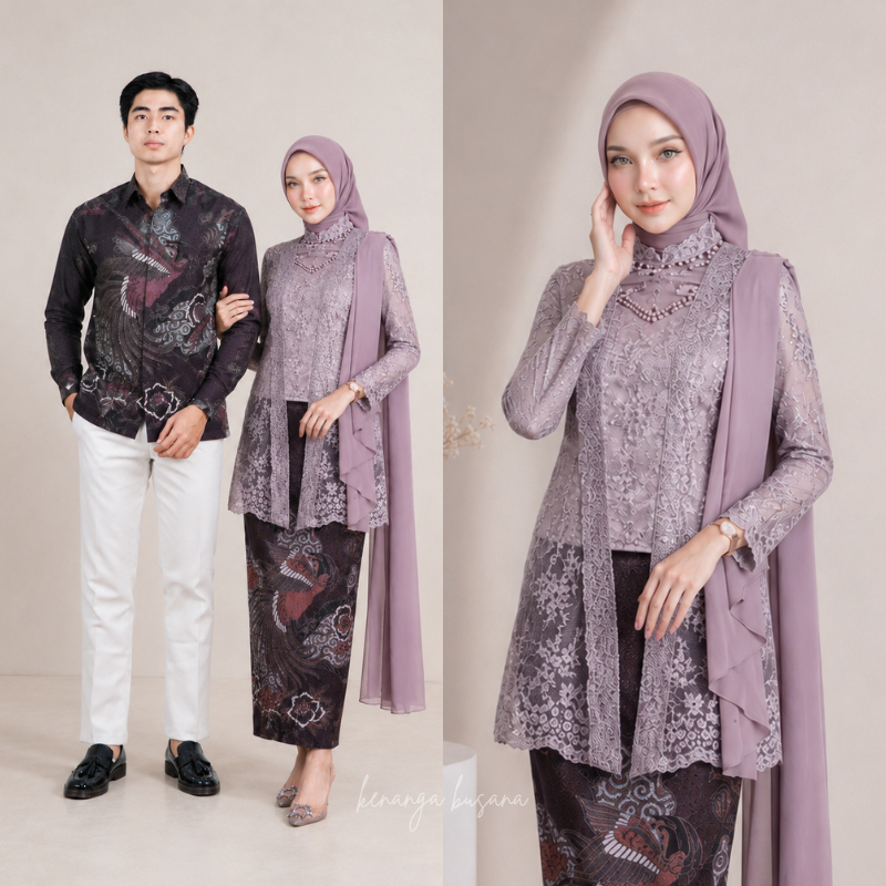 SET KEBAYA ARMY KANAYA BY AIS BUTIK//SET PAKAIAN WANITA TRADISIONAL MODERN KEKINIAN MODEL KUTU BATU 