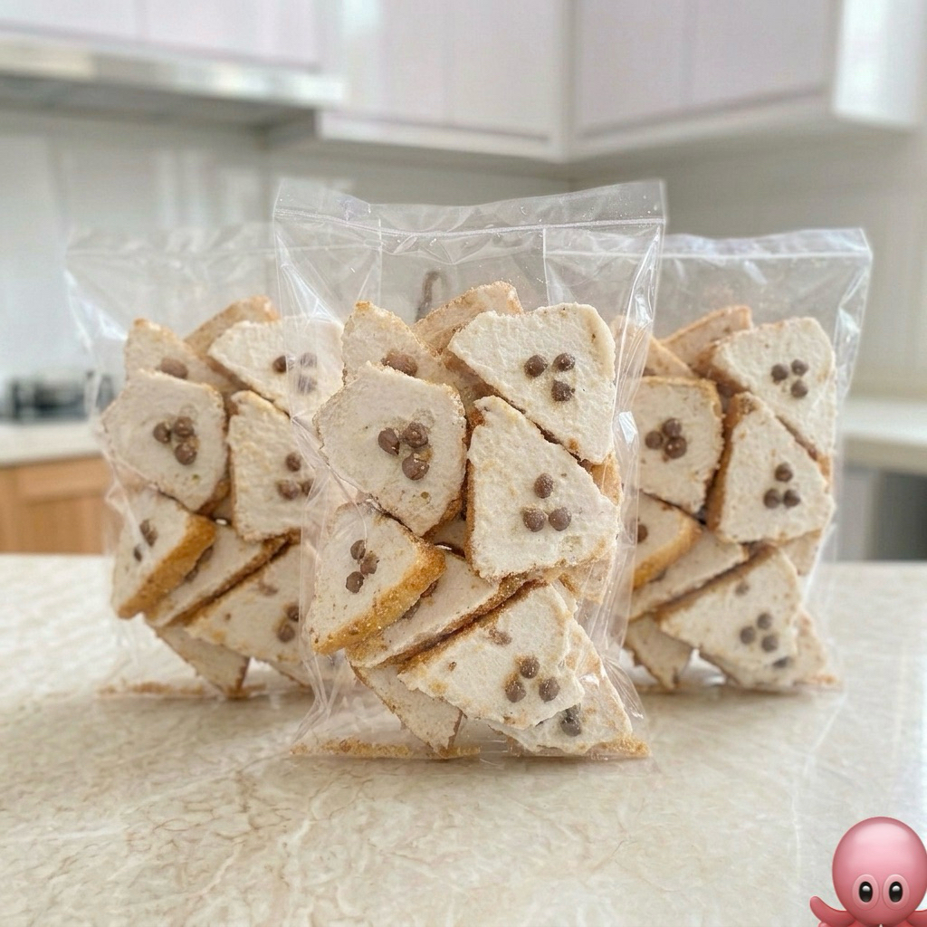 Bolu Panggang Polkadot 150gr Roti Panggang Kering Manis - Aneka Camilan Magelang