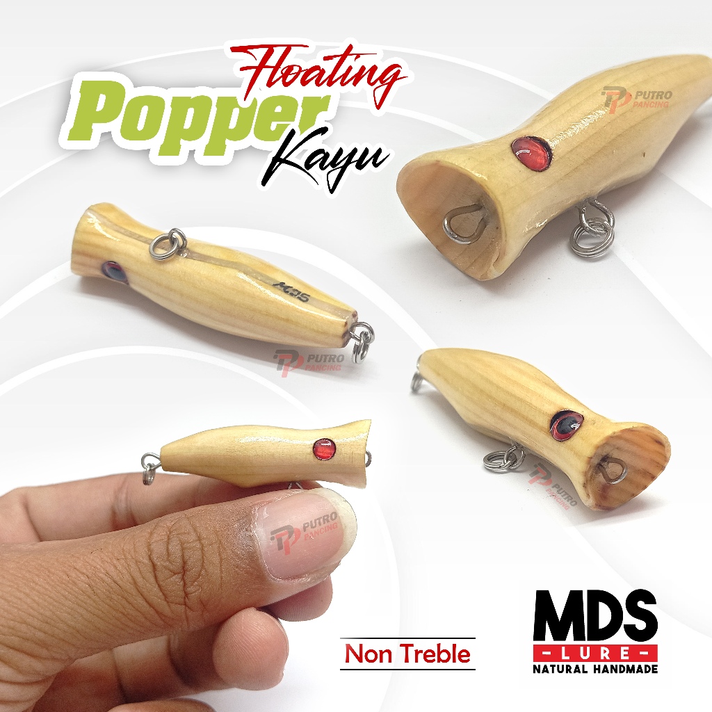 Lure mini POPPER CEBLUG MDS Bahan Kayu