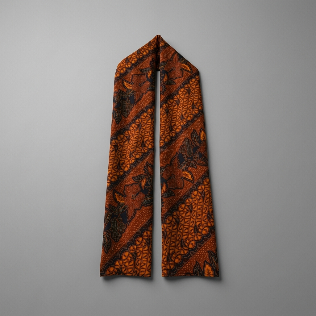 Syal Batik Pria Simple Elegan | Selendang Batik Kondangan & Event Formal