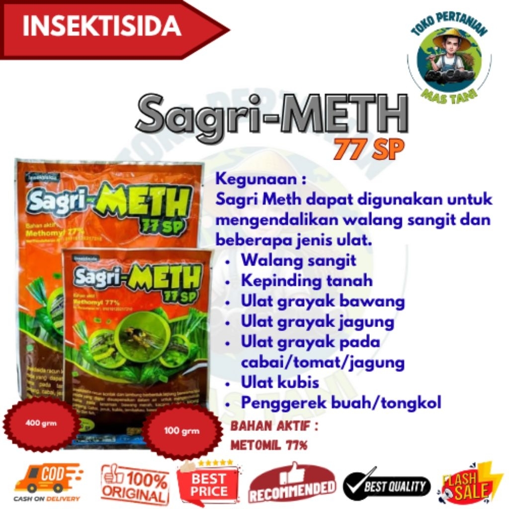 INSEKTISIDA SAGRI METH METOMIL 77% HAMA ULAT