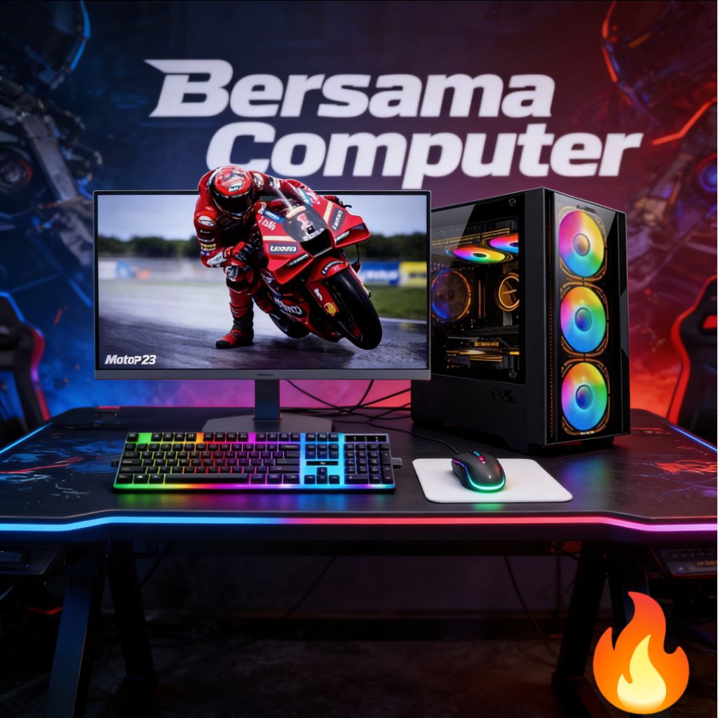 Pc gaming Editing Ful set Amd Apu A6 Ram 8gb Hdd 500gb Monitor 19 in Lengkap Garansi 1 Tahun