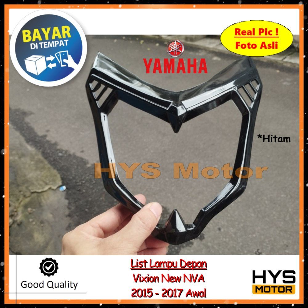 HYS List Lampu Depan New Vixion NVA 2015 2016 2017 Awal - Cover Lislampu Ring Head Kedok Lampu Depan