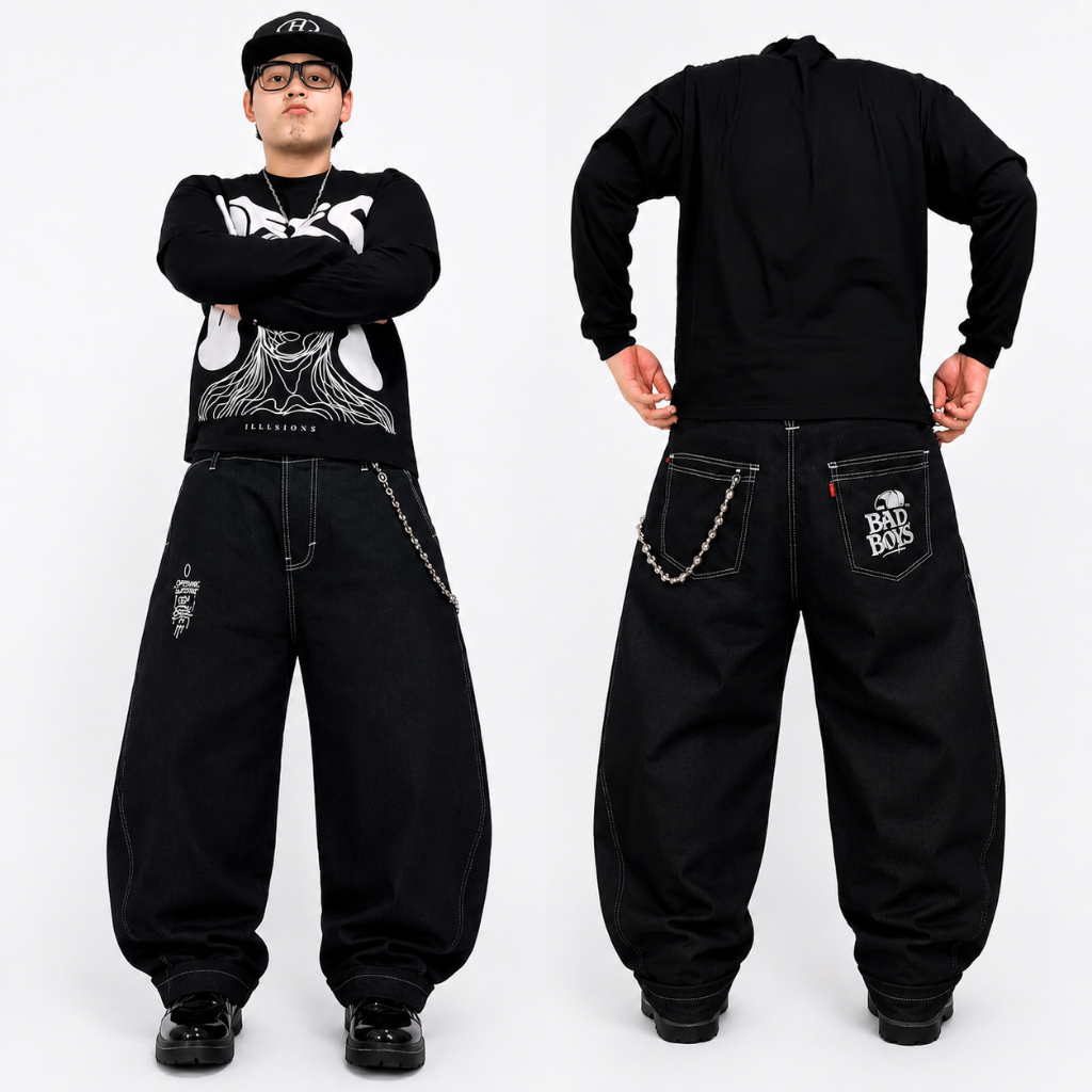 RAW DENIM BAGGY - LONG PANTS JEANS - RAW DENIM BALLOON
