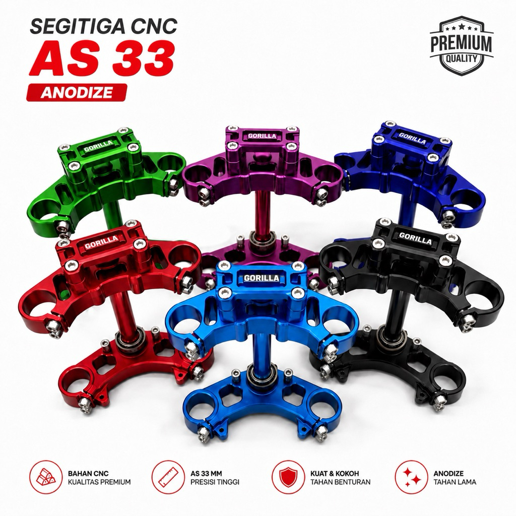 SEGITIGA NINJA R CNC AS 33 PNP NINJA SS RX KING TIGER ANODIZE WARNA LENGKAP