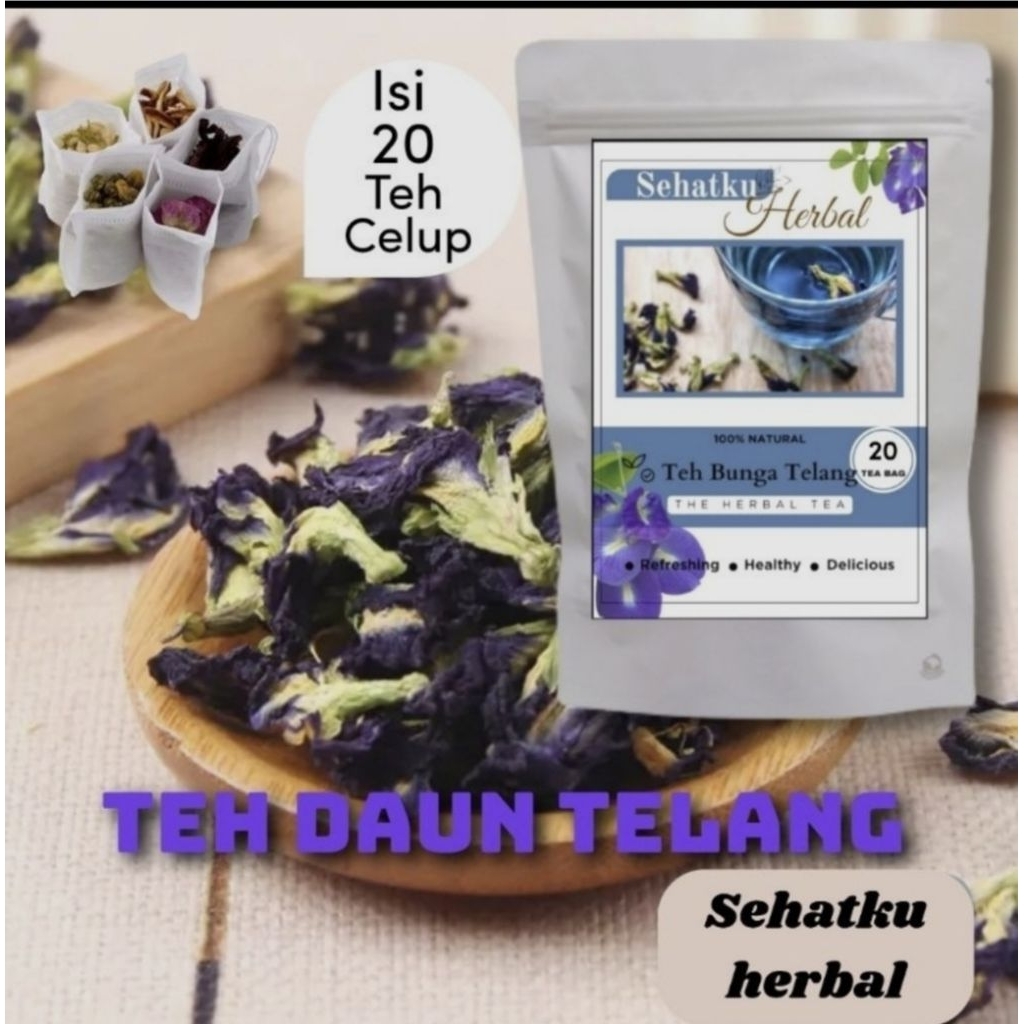 Teh Bunga Telang 20 Tea Bag - 100% Bunga Telang Asli