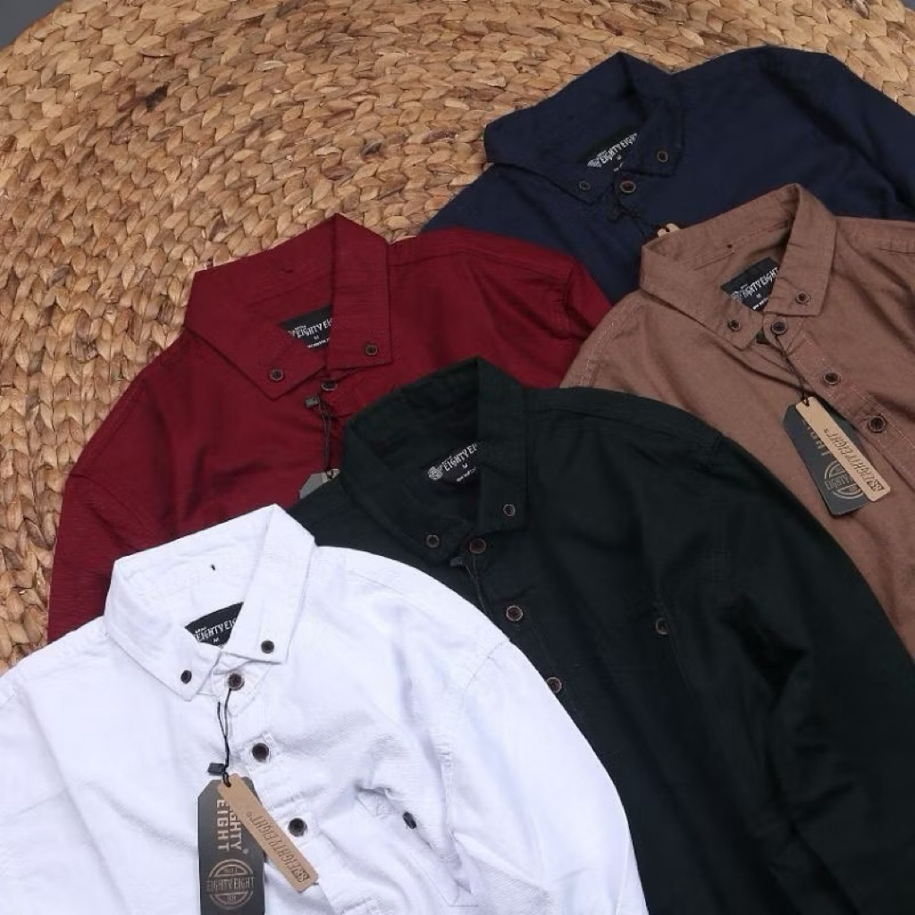 Kemeja Pria Polos Brill Eighty Eight (88)