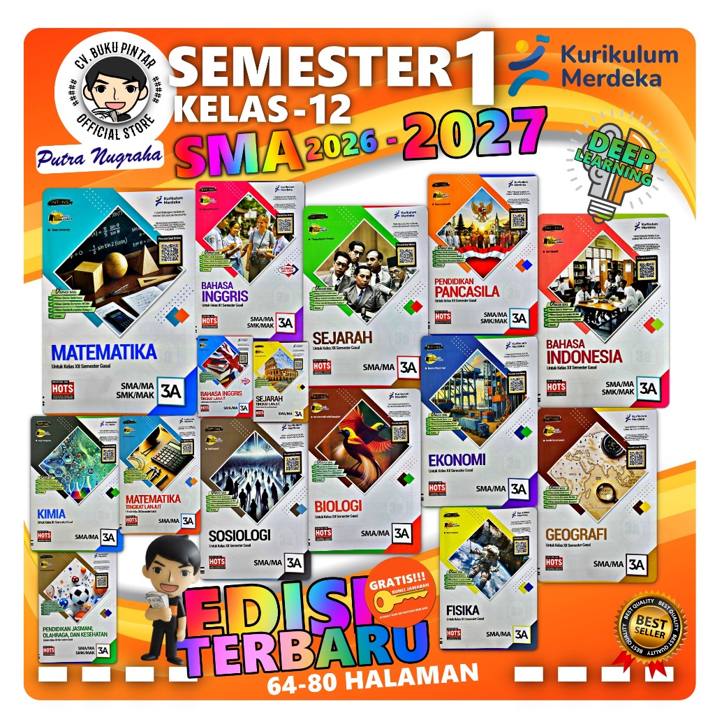 LKS SMA KELAS XII 12 SEMESTER 1 & 2 KURIKULUM MERDEKA 2025-2026 DEEP LEARNING | INTENS PUTRA NUGRAHA