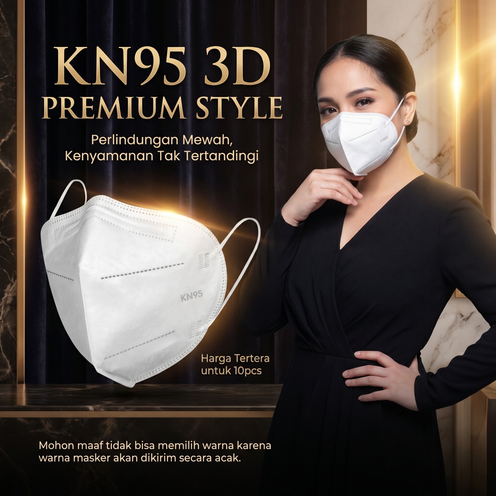 10 PCS Masker KN95 N95 Dewasa Warna 5ply Layer Disposable Adult Earloop Protective 3D Face Mask