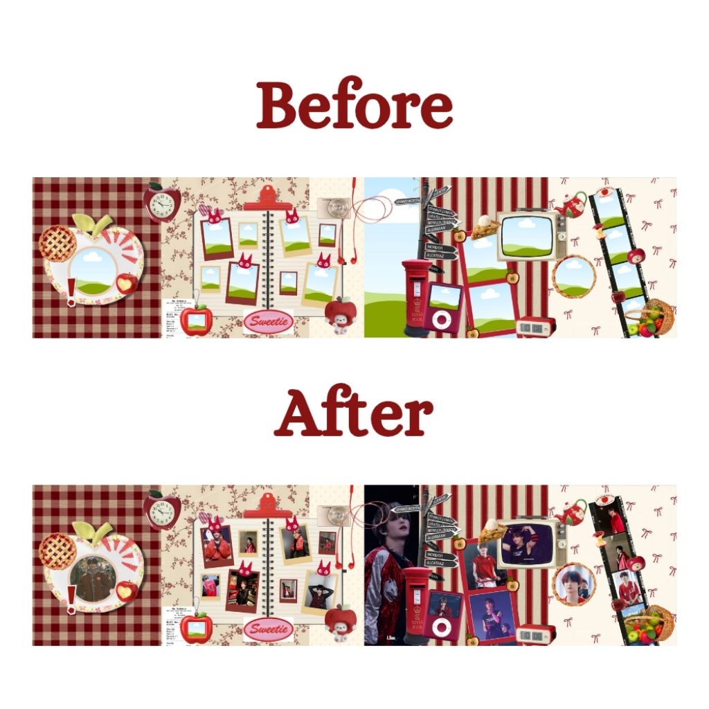 Template Feed Instagram 5 Slide Apple Pie Aesthetic Canva