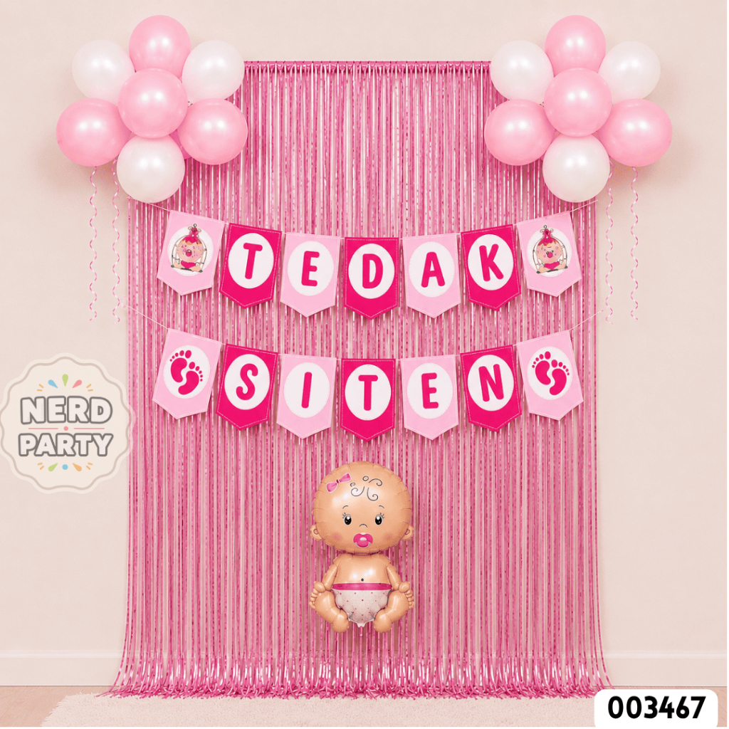 Paket Tedak Siten Hemat Dekorasi Simpel / Happy Birthday / Perlengkapan Pesta