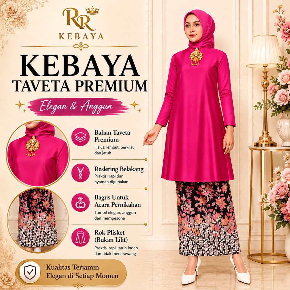 Baju Kurung Siti Nurbaya Kebaya Tafeta Baju Kurung Malaysia Polos