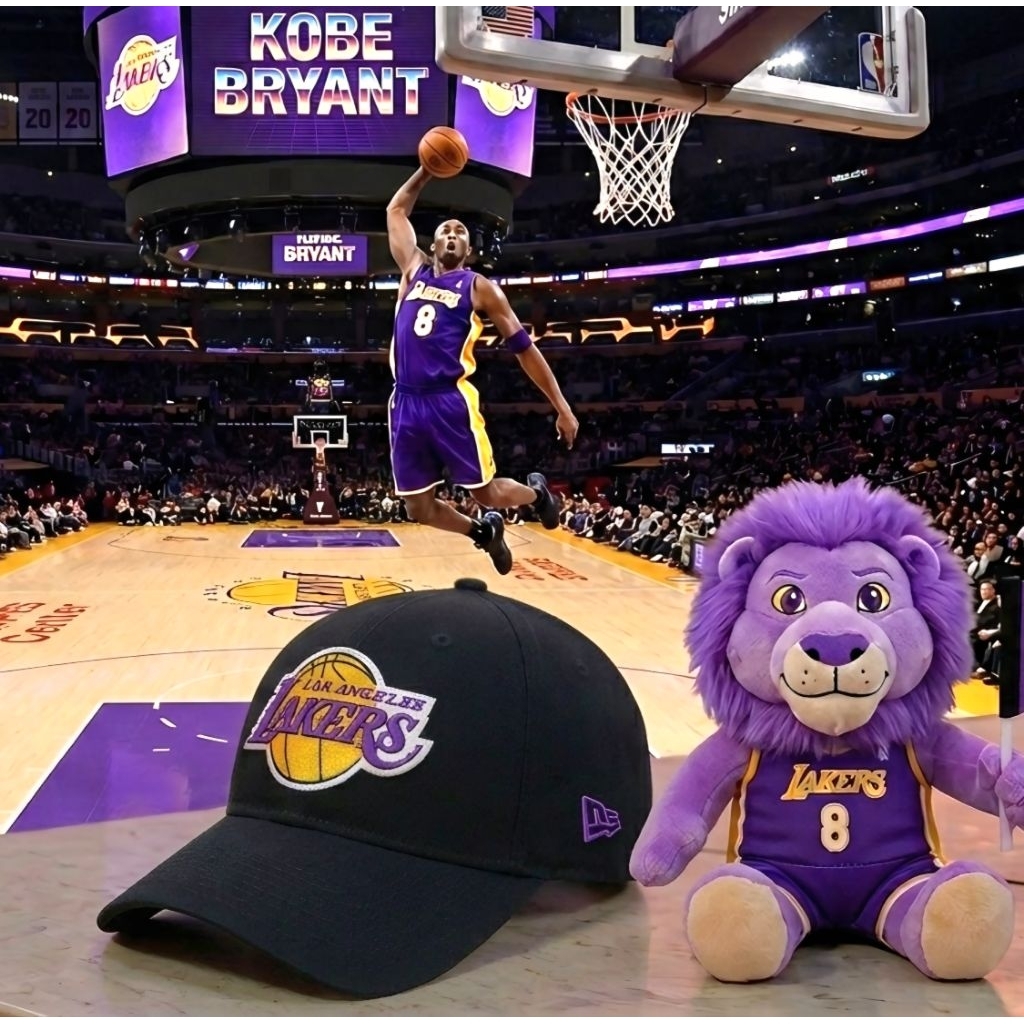 Topi Basket LA Lakers NBA New Era 9Twenty Original Second Warna Hitam Pekat
