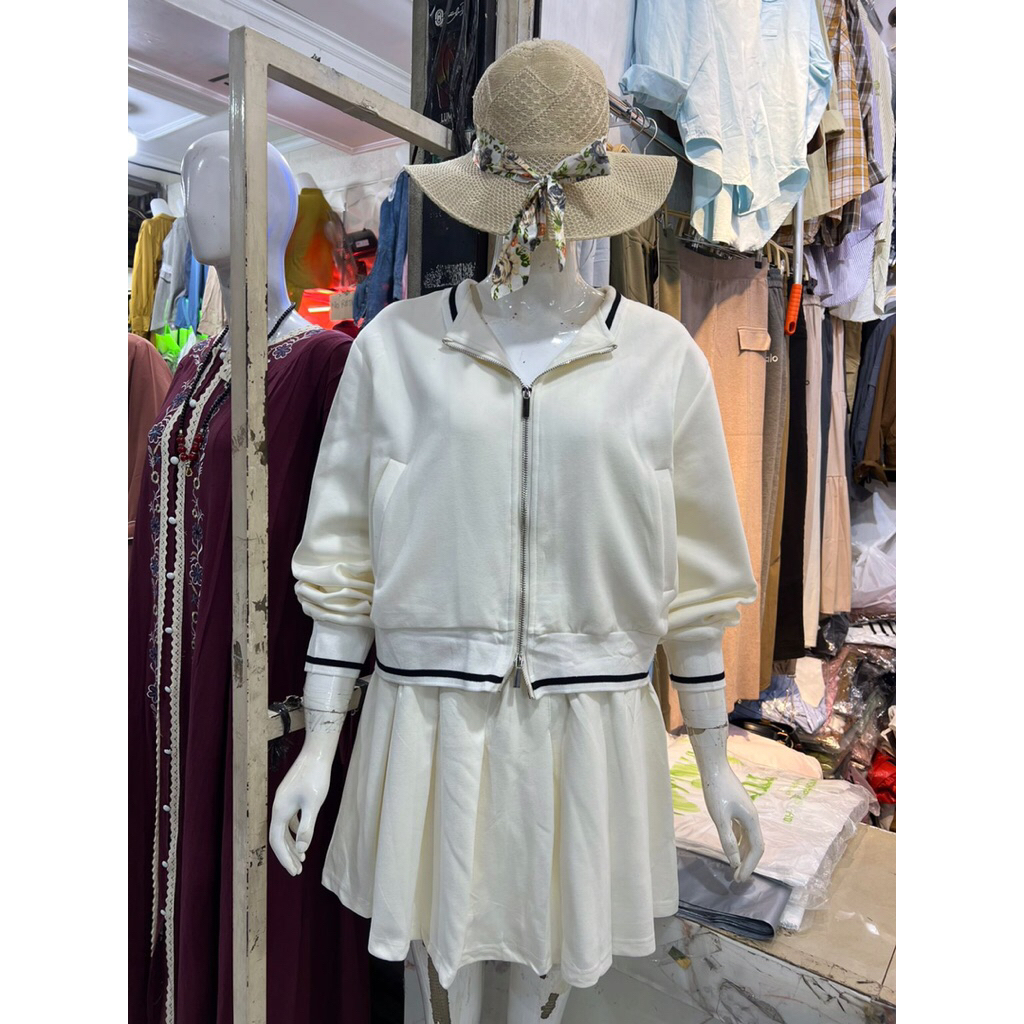 VSF04.6374K-4 New Arrival Set 2in1 Rok Hotpen Bangkok Premium / Set Rok Wanita Terbaru Kekinian - Al