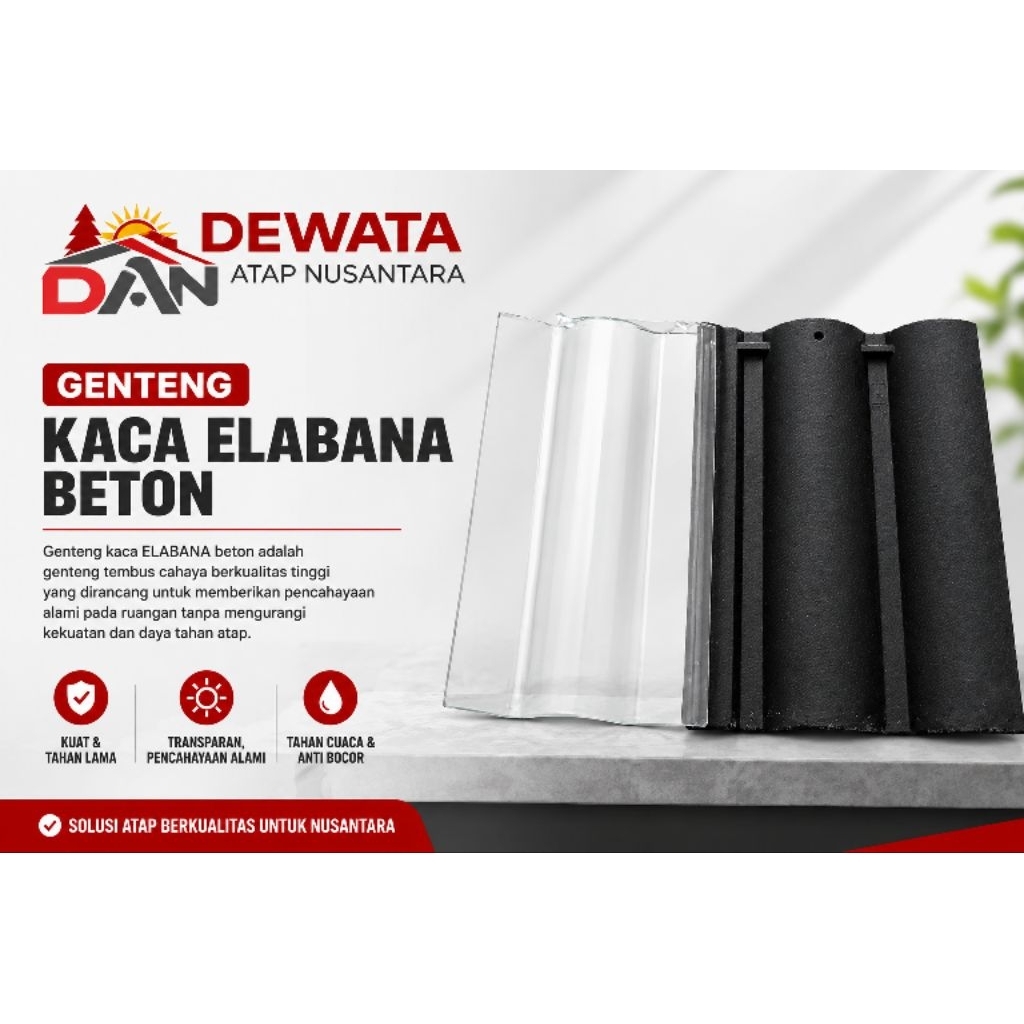 genteng kaca model elabana beton monier duco