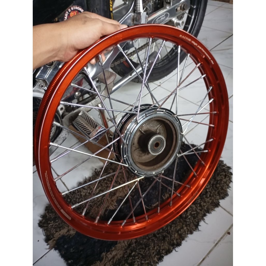 Velg Belakang AG Style ring 18 lingkar scarlet tromol ori YIMM bubut miling