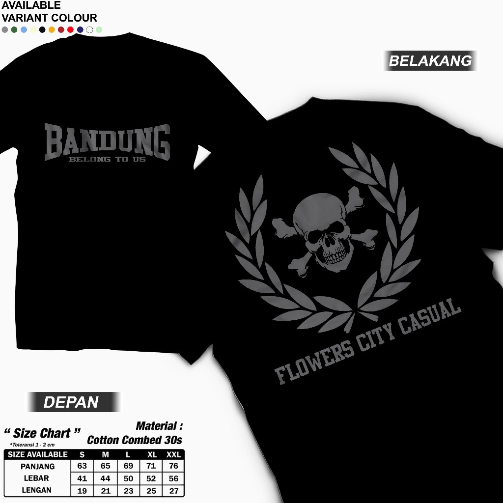KAOS//BANDUNG BELONG TO US FLOWERS CITY CASUAL