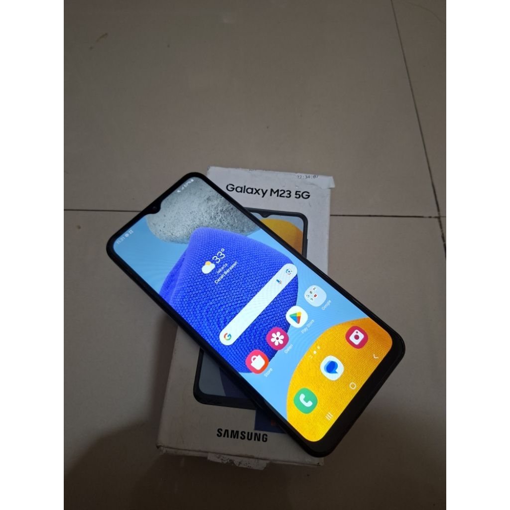 Samsung M23 5G 128GB SEIN Resmi Fullset Original Second Termurah Siap Pakai