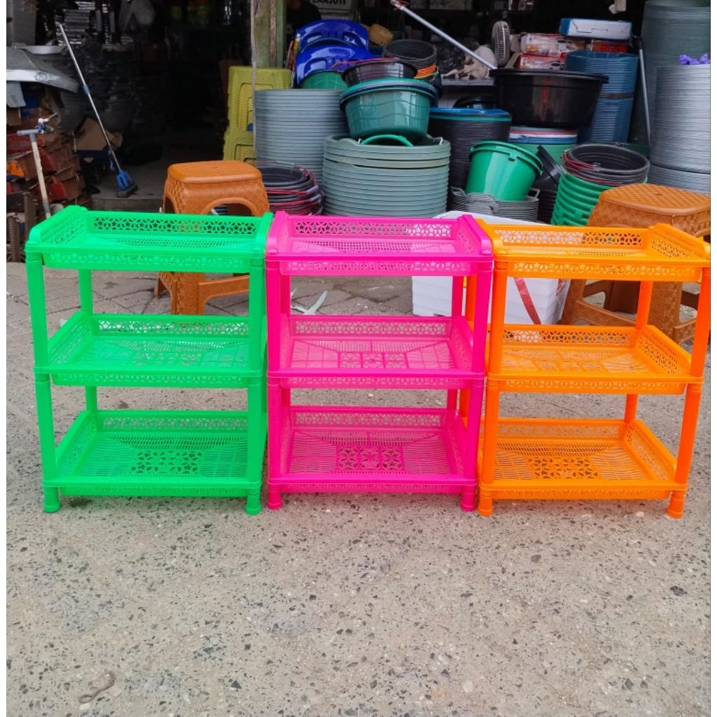 Rak Buku Susun 3/ Rak Map Plastik Tingkat