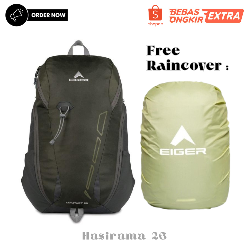 READY Tas Ransel Eiger Compact 1.0 - Daypack Sintetis Sekolah/Hiking