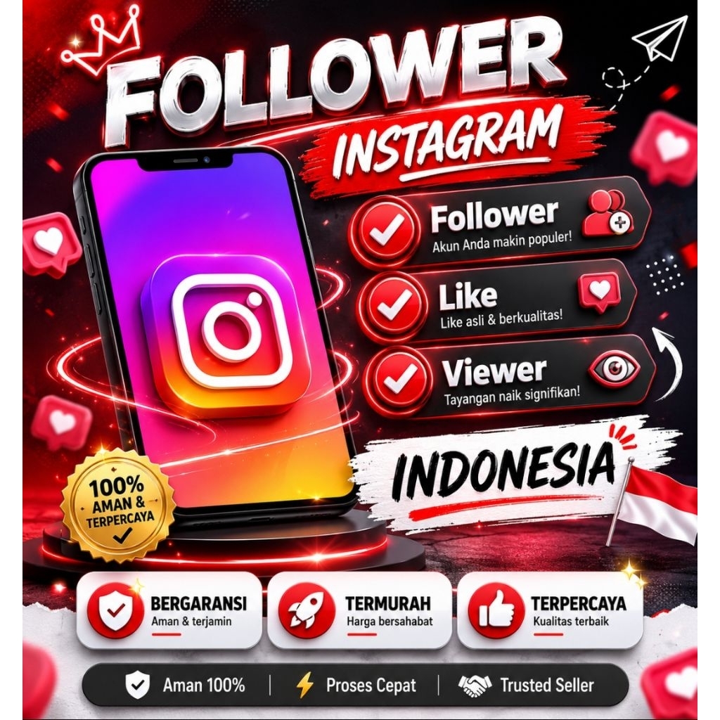 FOLLOWER PERMANEN IG INDONESIA | REAL AKUN | BERGARANSI