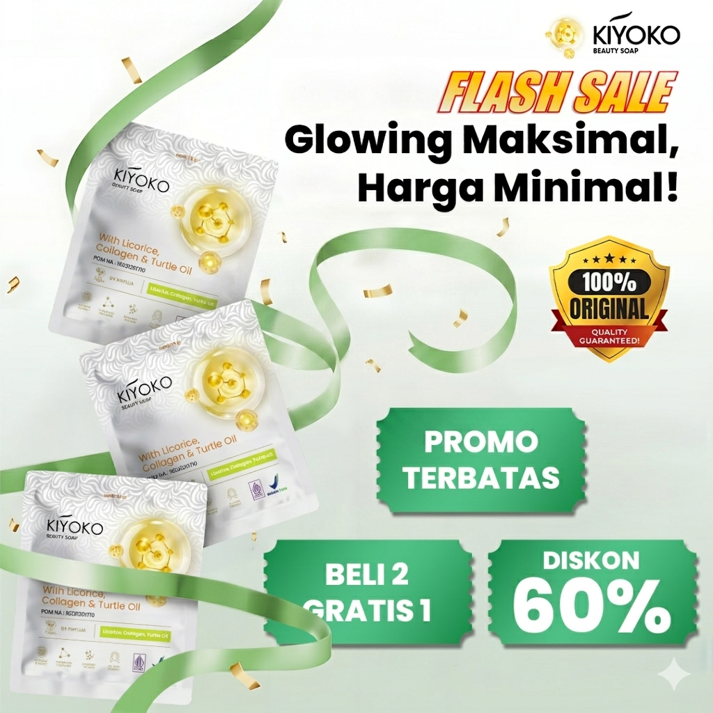 Basmi Flek Hitam Memandel  dalam 2 minggu Kiyoko Beauty Soap sabun glowing dan memutihkan brightenin