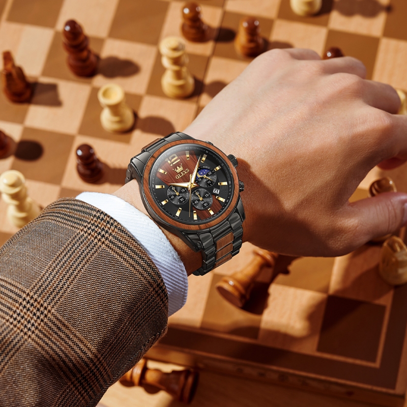 KUALITAS SUPER OLVES Jam Tangan Pria Anti Air Original Terbaru Stainless Steel Unik Fashion Tahan