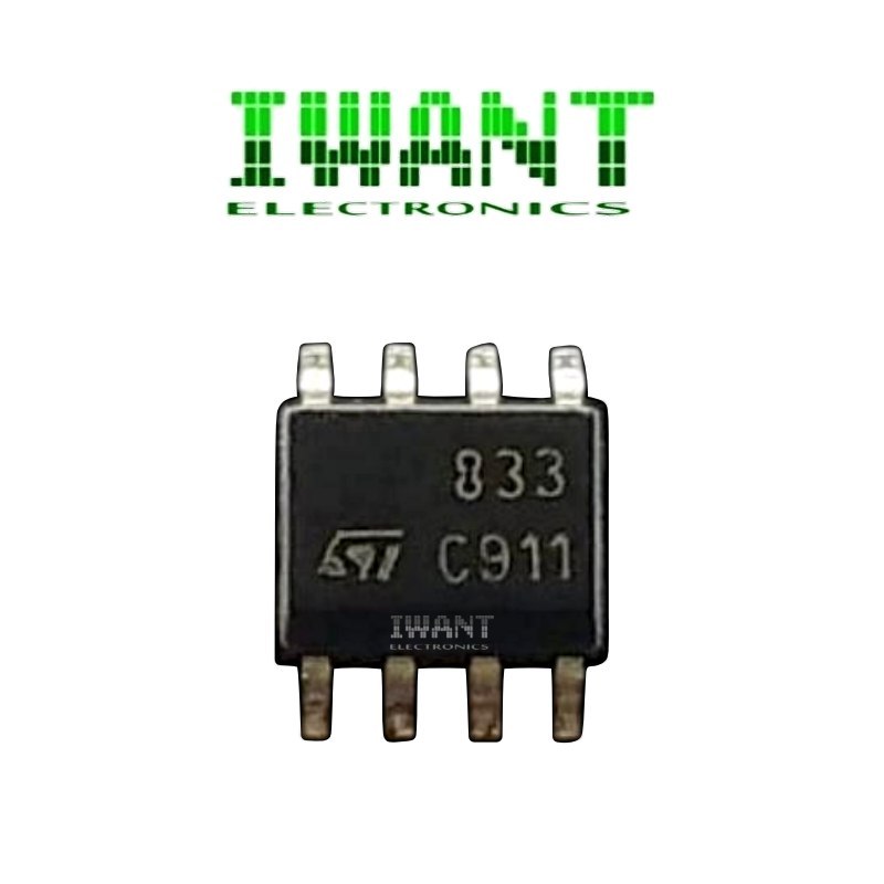 LM833 IC 833 SMD ORGINAL ST IC LOW NOISE DUAL OPERATIONAL AMPLIFIERS IC AMPLIFIER LM833 SOP-8 PIN ST