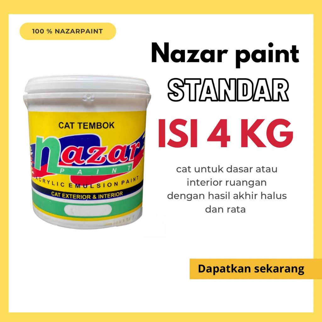 ( GALON ISI 4 KG )CAT TEMBOK NAZAR PAINT KUALITAS  STANDAR