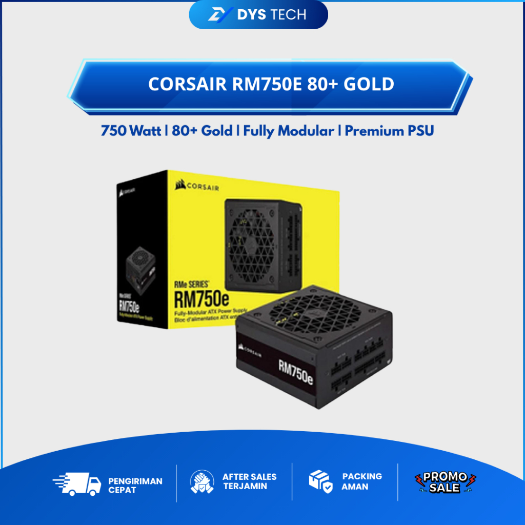 Corsair RM750E 750W 80+ Gold Fully Modular PSU Gaming