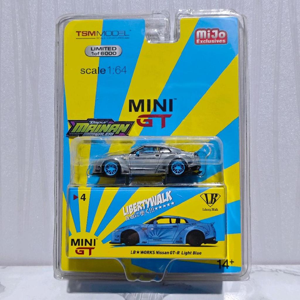 MINI GT 29 NISSAN GTR R35 LBWK MIJO EXCLUSIVE LHD CHASE LIGHT BLUE BIRU