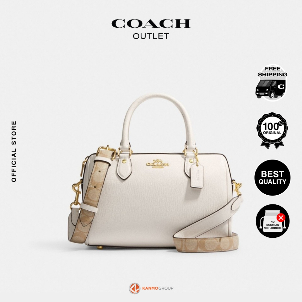 Coach Rowan Satchel Bag With Signature Canvas Strap - Tas Selempang Wanita