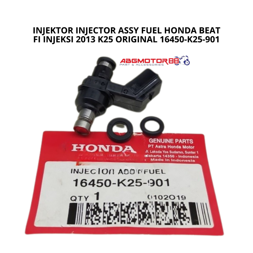 INJEKTOR INJECTOR ASSY FUEL HONDA BEAT FI INJEKSI 2013 K25 ORIGINAL 16450-K25-901