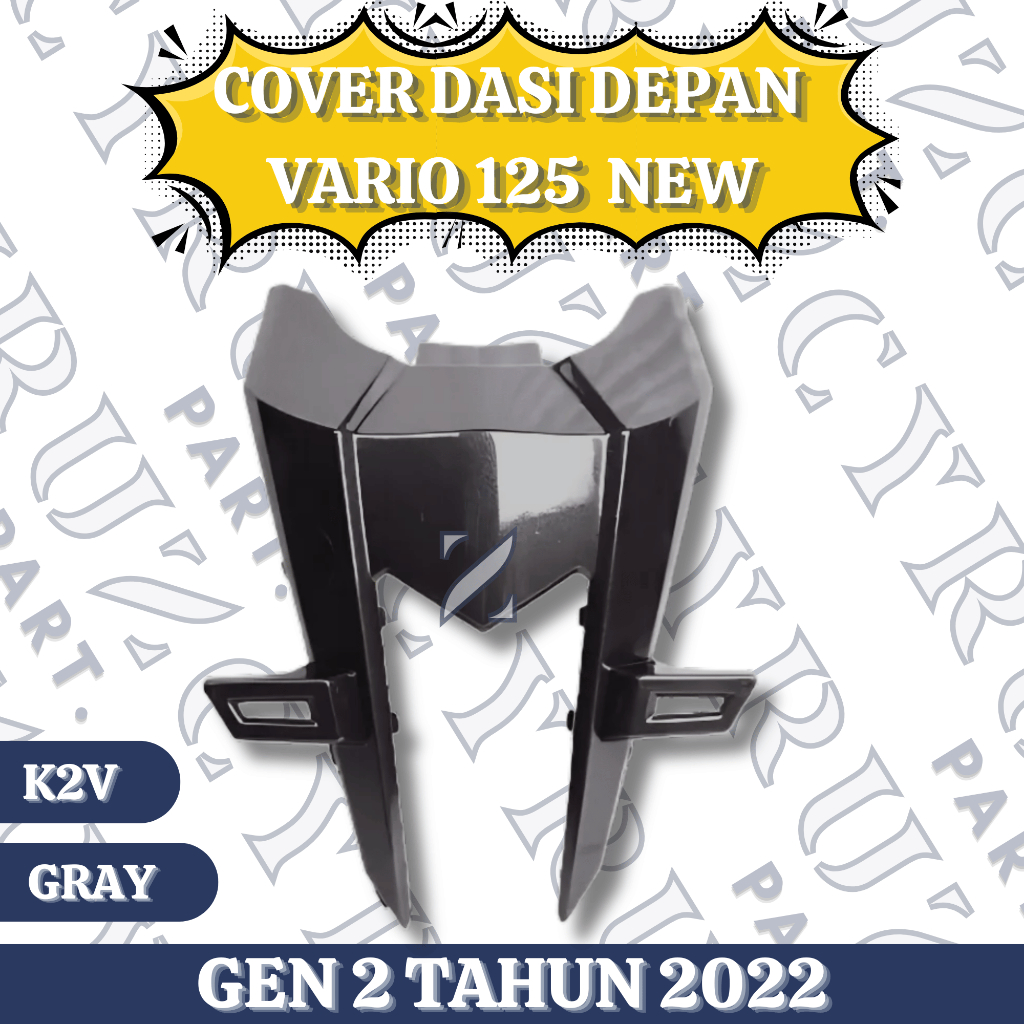 Cover Dasi Plat Depan Vario 125 NEW K2V Gen 2 Tahun 2022 Gray