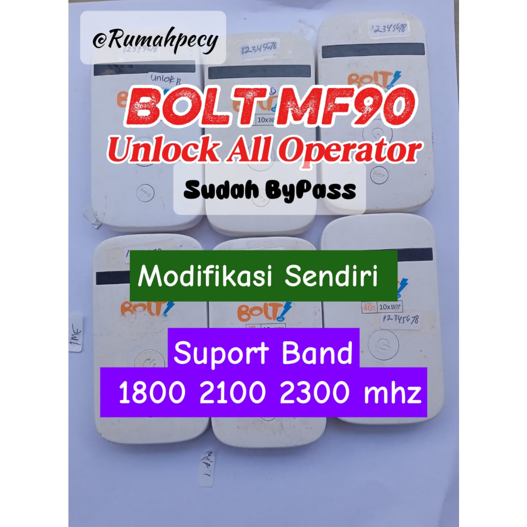 WIFI MODEM BOLT MF90 BY PASS  NORMAL TANPA BATERAI TUTUP