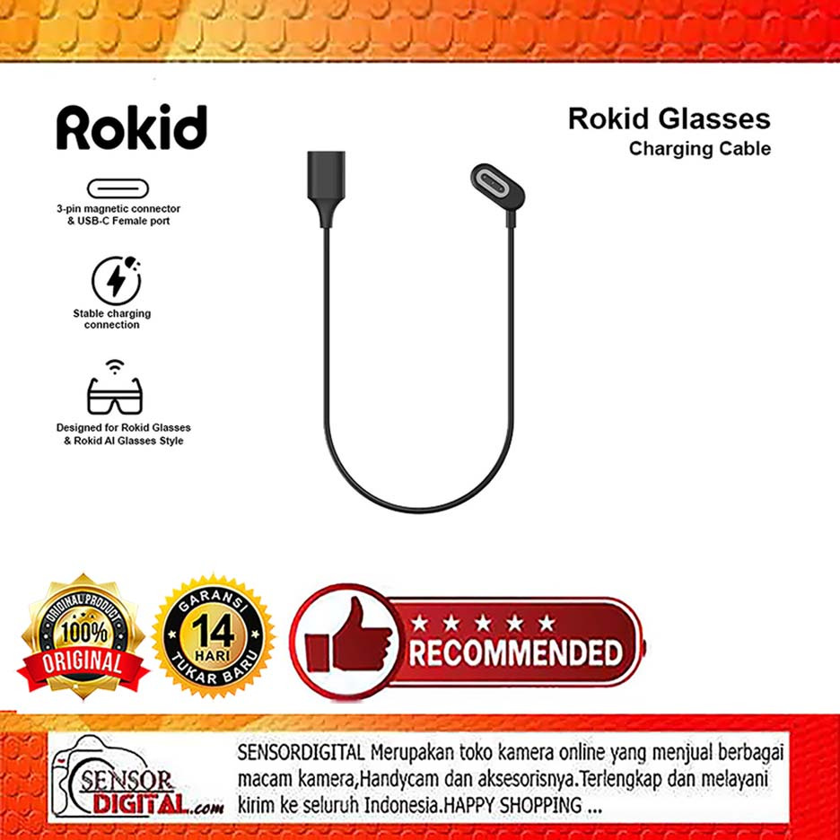 ROKID GLASSES CHARGING CABLE for Rokid Rokid Glasses and Rokid AI Glasses Kabel Charger Garansi Resm