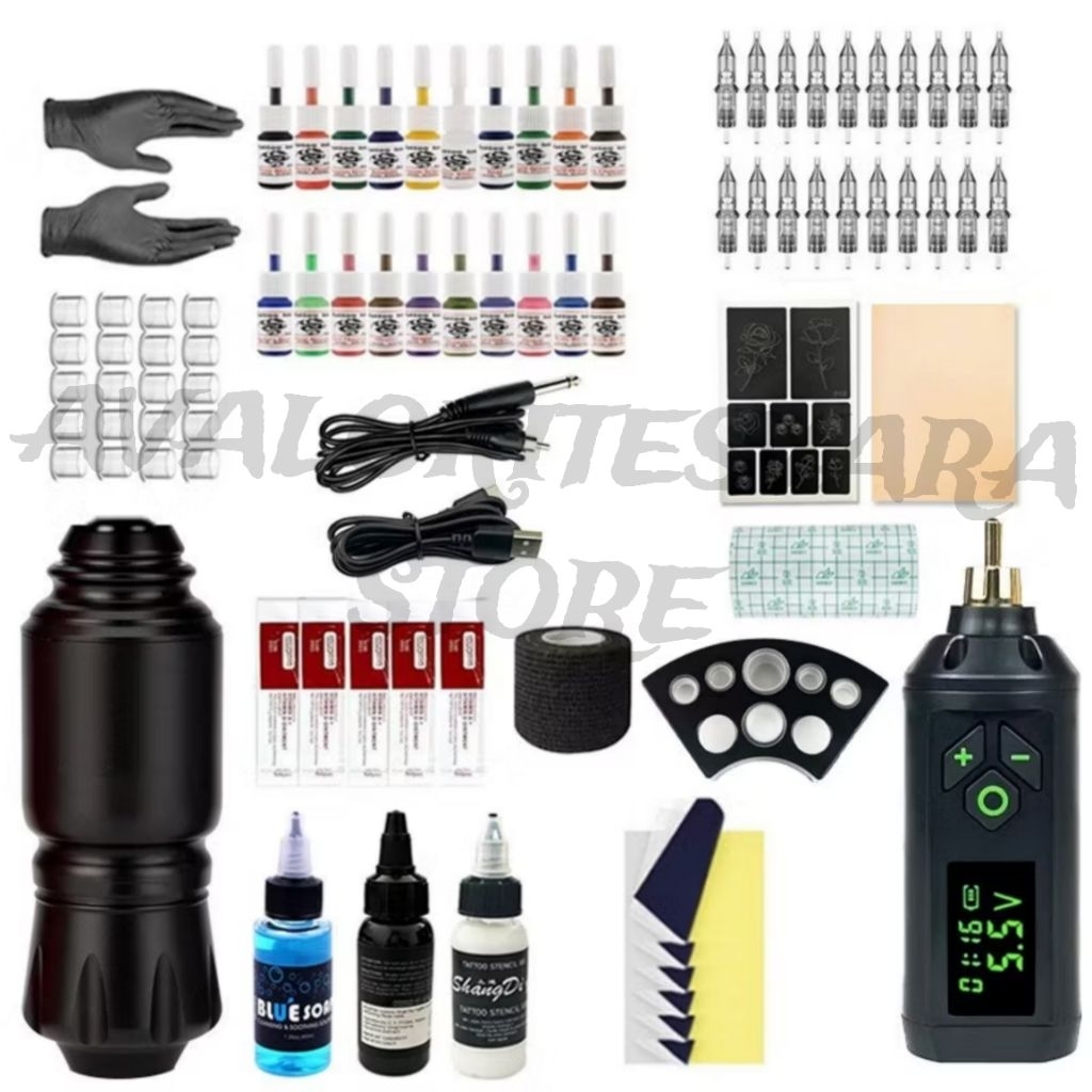 mesin tatto full set wireless