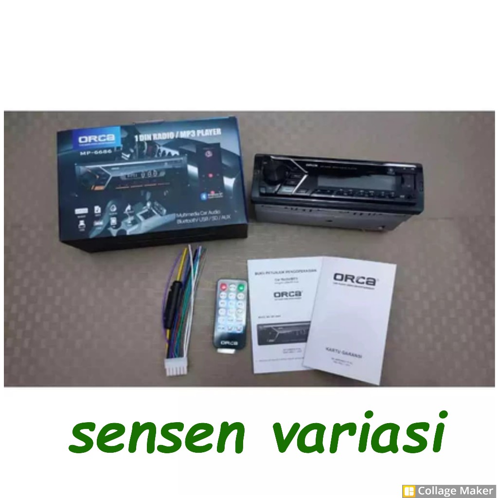 Single Din Tape Radio Orca MP-6686 Mobil Universal