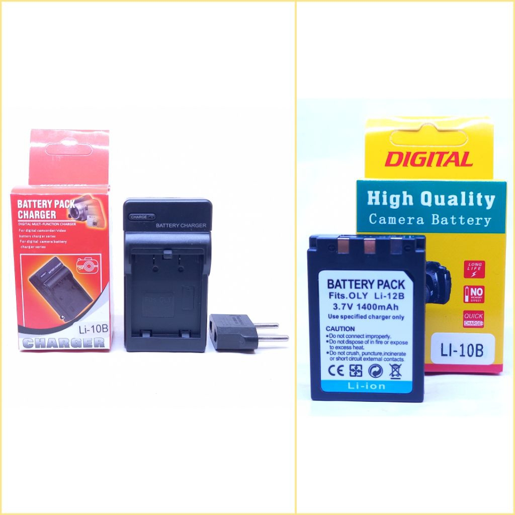 Baterai & charger LI-10B / LI-12B Olympus camera battery pocket kamera digital digicam stylus camedi