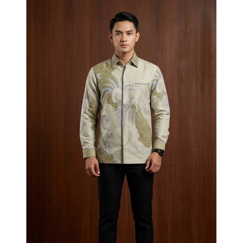 Batik Cantieq Exclusive - SAMIRANA | Baju batik pria premium sutra atbm jahitan bordir smock mewah |