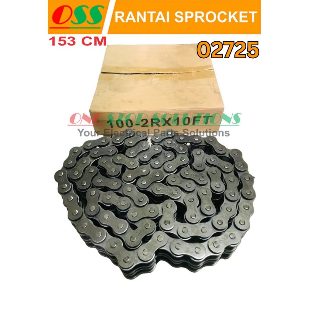 RANTAI SPROCKET RS100-2 / ROLLER CHAIN RS 100 - 2 DOUBLE