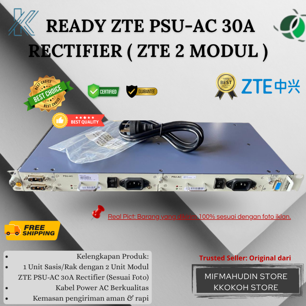 READY ZTE PSU-AC 30A Rectifier ( 2 ZTE Modul )