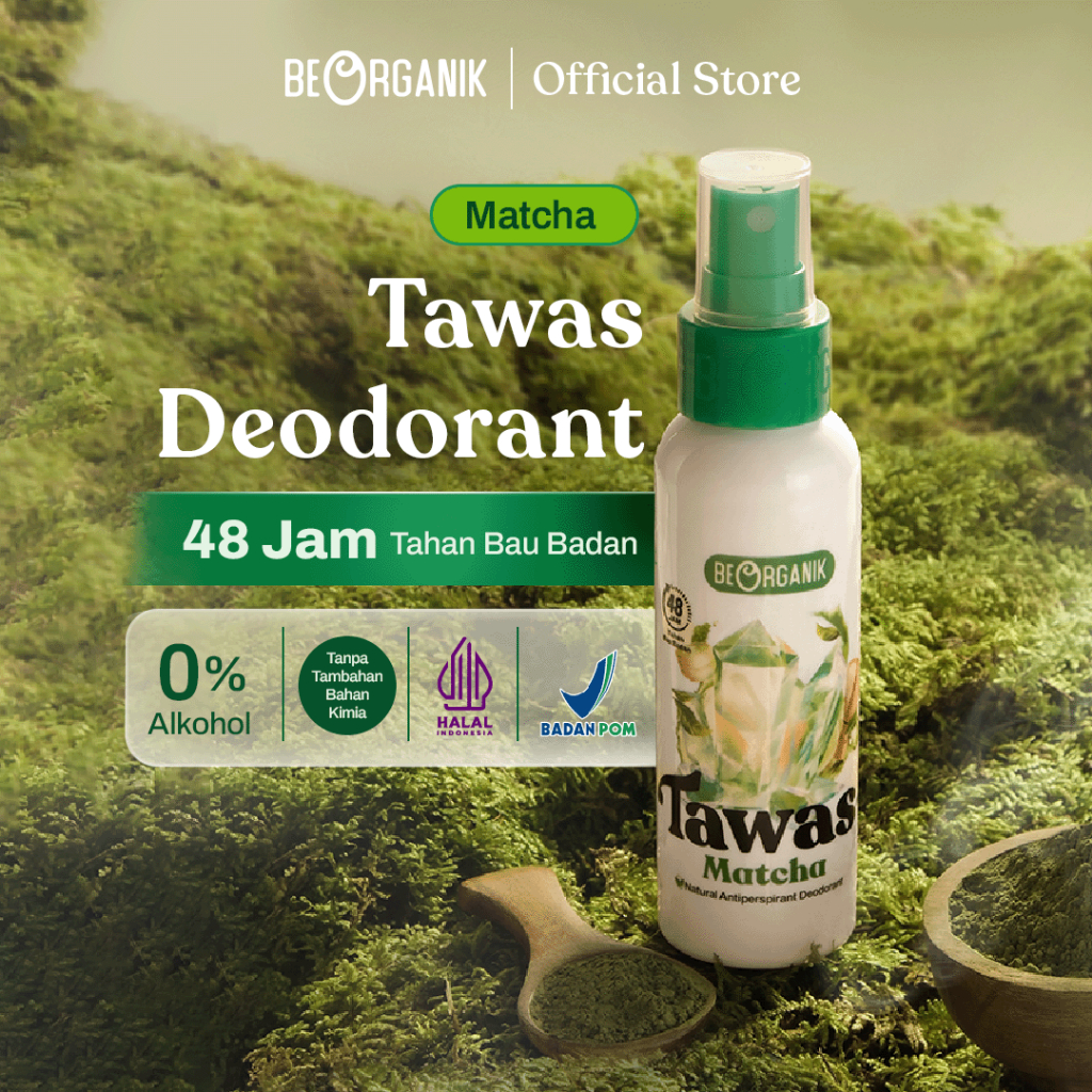 TAWAS SPRAY BEORGANIK MATCHA 100ML / WITH FRAGRANCE OIL / NO ALCOHOL