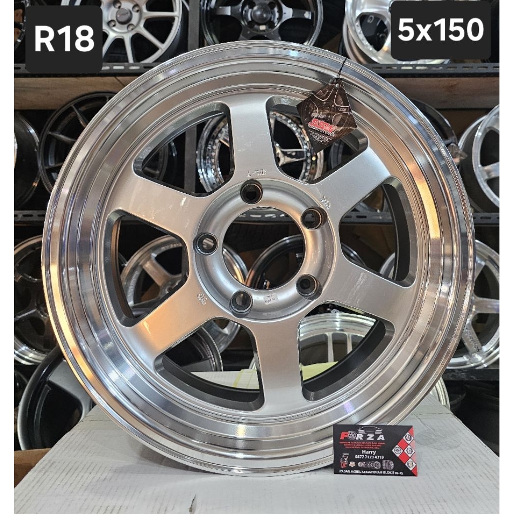 Velg SSW 188 TE37 R18 PCD5x150 Silver. Lebar 9 ET 20. Made in thailand.