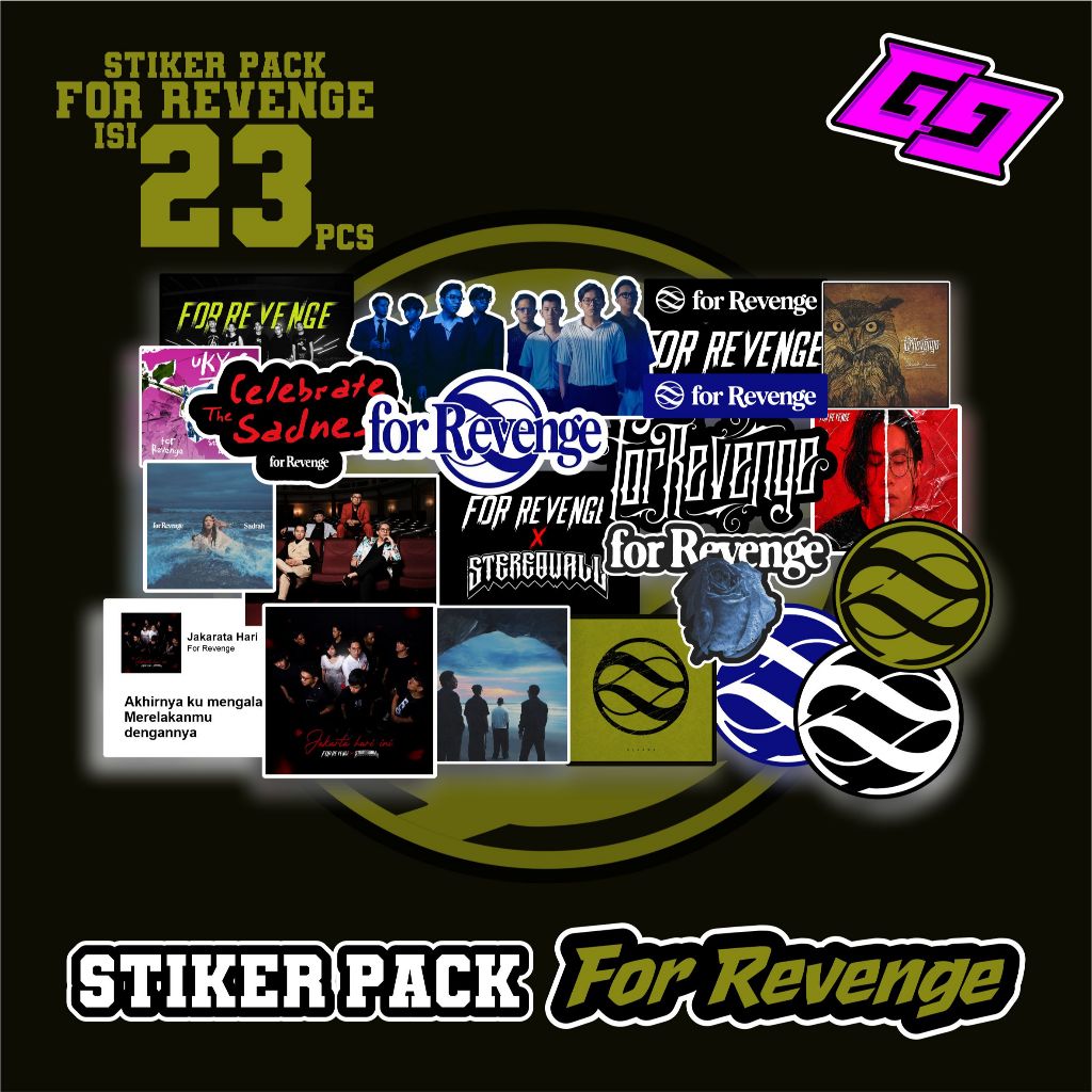 STIKER PACK BAND FOR REVENGE TERBARU KEREN STIKER PACK BAND FOR REVENGE KEKINIAN TERBARU ISI 23PCS K
