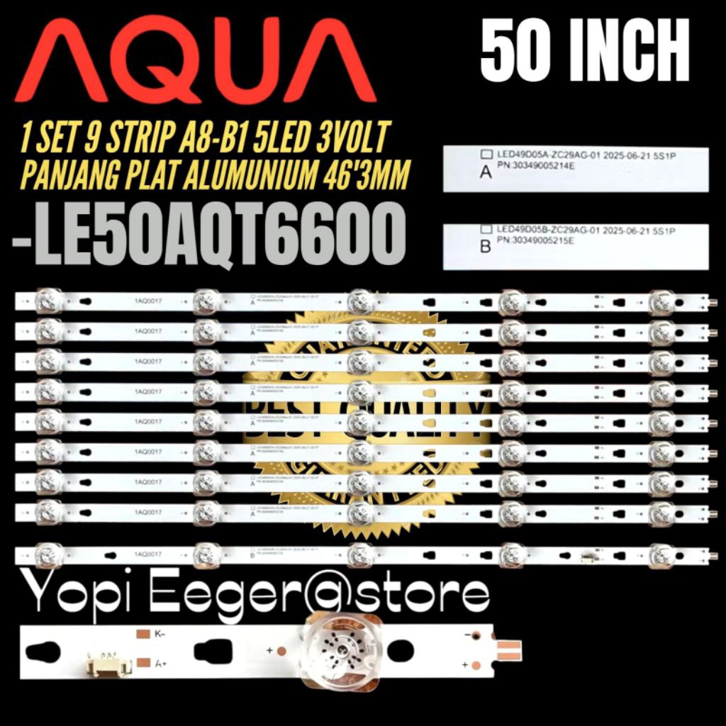BACKLIGHT TV LED AQUA 50 INCH LE50AQT6600 BACKLIGHT TV LED AQUA 50 INCH